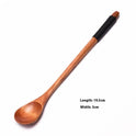 Wooden Tableware Small Wood Spoon 23cm Long Handle Bee Spoon Coffee Muddler