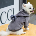 Pet Dog Cat Clothes Fleece Hooded Hairball Coat Jacket Winter Kitty Small Medium Dogs Cats Cool Pajamas Chihuahua