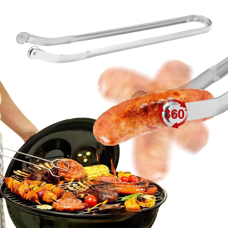 Outdoor Barbecue Tools Stainless Steel Korean Hot Dog Multi-functional Toast Clamp