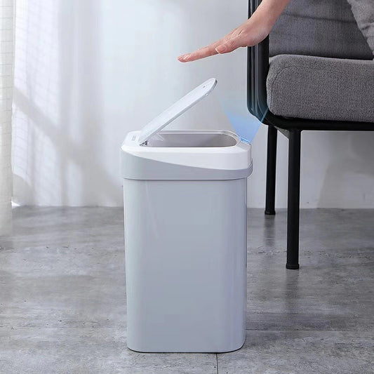 Smart Trash Can, Living Room Kitchen Induction Household Toilet Trash Can With Lid