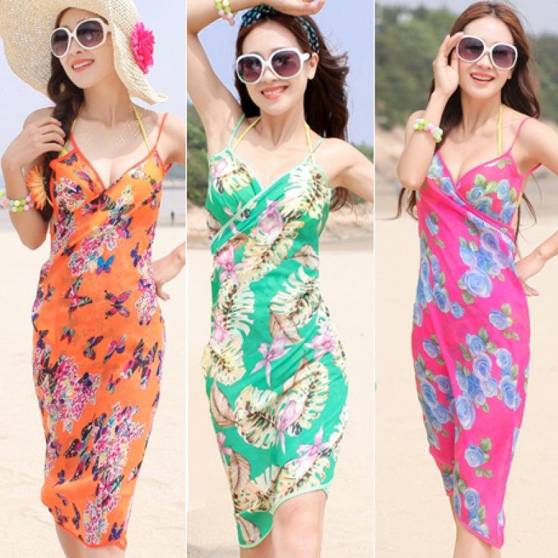 Beach towel and veil seaside vacation bikini swimsuit blouse