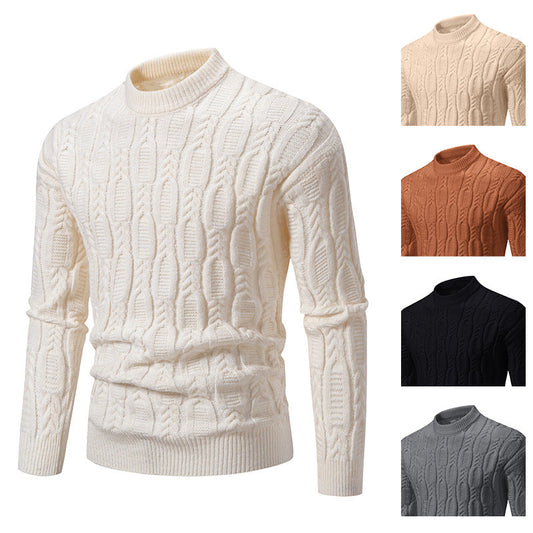 Men's Fashionable Warm Casual Round Neck Sweater