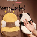 Towel Hanging Bee Back Panda Back Coral Fleece Children Cartoon Cute Towel