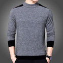Men's Double-sided Velvet Long-sleeved Bottoming Shirt Mock Neck Sweater