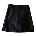 Bag Hip All-match Harajuku Korean Leather A-line High Waist  Skirt