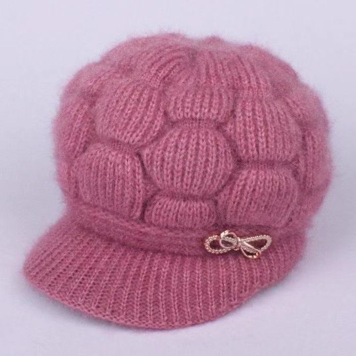 Middle-aged And Elderly Women's Thick Fleece Warm Hat