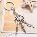 AliExpress foreign trade explosion models dream catcher Dreamcatcher simple fashion green beads key ring pendant