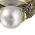 Inlaid Imported Artificial ABS Pearl Ring