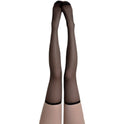 Women's Solid Color With Below The Knee Plus Size Black Silk Socks