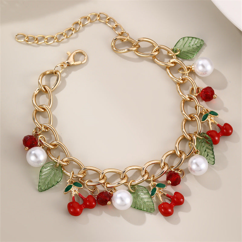 Valentine's Day Bracelet Red Accessories Cherry Bracelet