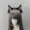 Black Cat Ears Plush Animal Ears Headband For Women