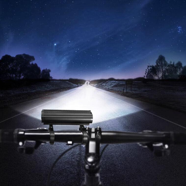 Bicycle Bike LED Front Light 4000mAh Headlight Lamp USB Rechargeable Flashlight