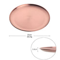 Korean Style Stainless Steel Barbecue Plate Brushed Round Color Fruit Food Plate Tableware
