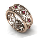 Simple Ring Luxury Domineering Rose Gold Full Diamond Micro Inlaid Zircon