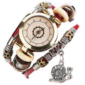 Women's Vintage Bracelet Watch Coiling Leather Watch Snail Pendant