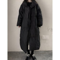 Down Cotton-padded Coat Dark Loose Lovers Three-quarter Length Women