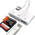 Card Reader USB C SD 3in1 Micro SD To Type-C OTG Adapter For SD TF High-Speed