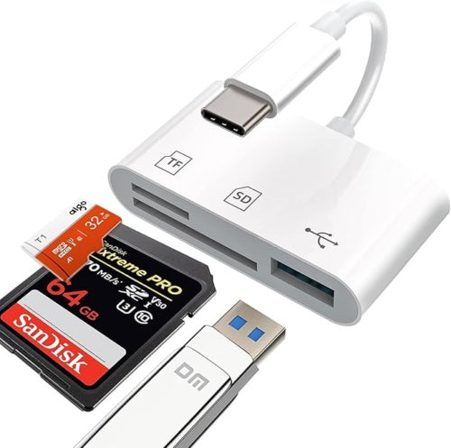 Card Reader USB C SD 3in1 Micro SD To Type-C OTG Adapter For SD TF High-Speed