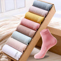 Japanese Cute Solid Color Women's Socks