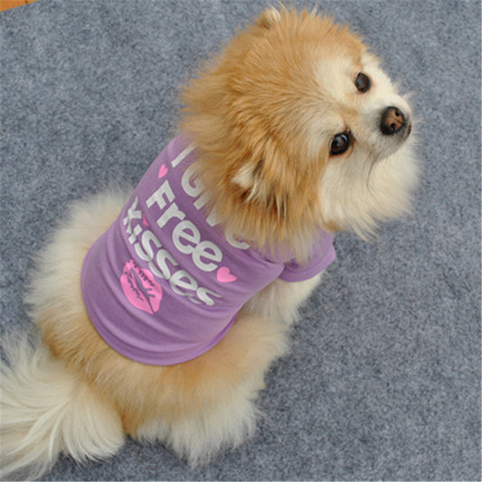 Puppy Clothes Spring And Summer Breathable Short-sleeved T-shirt