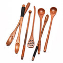 Wooden Tableware Small Wood Spoon 23cm Long Handle Bee Spoon Coffee Muddler