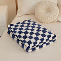 Chessboard Flannel Blanket Thickened Milk Flannel Blanket