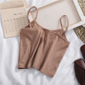 Pure Color Wild Knitted Leaf Small Camisole Women