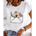 Women's Fashion Printed Short-sleeved T-shirt