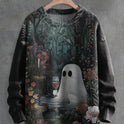 Halloween Ghost Pattern Horror Printed Sweater