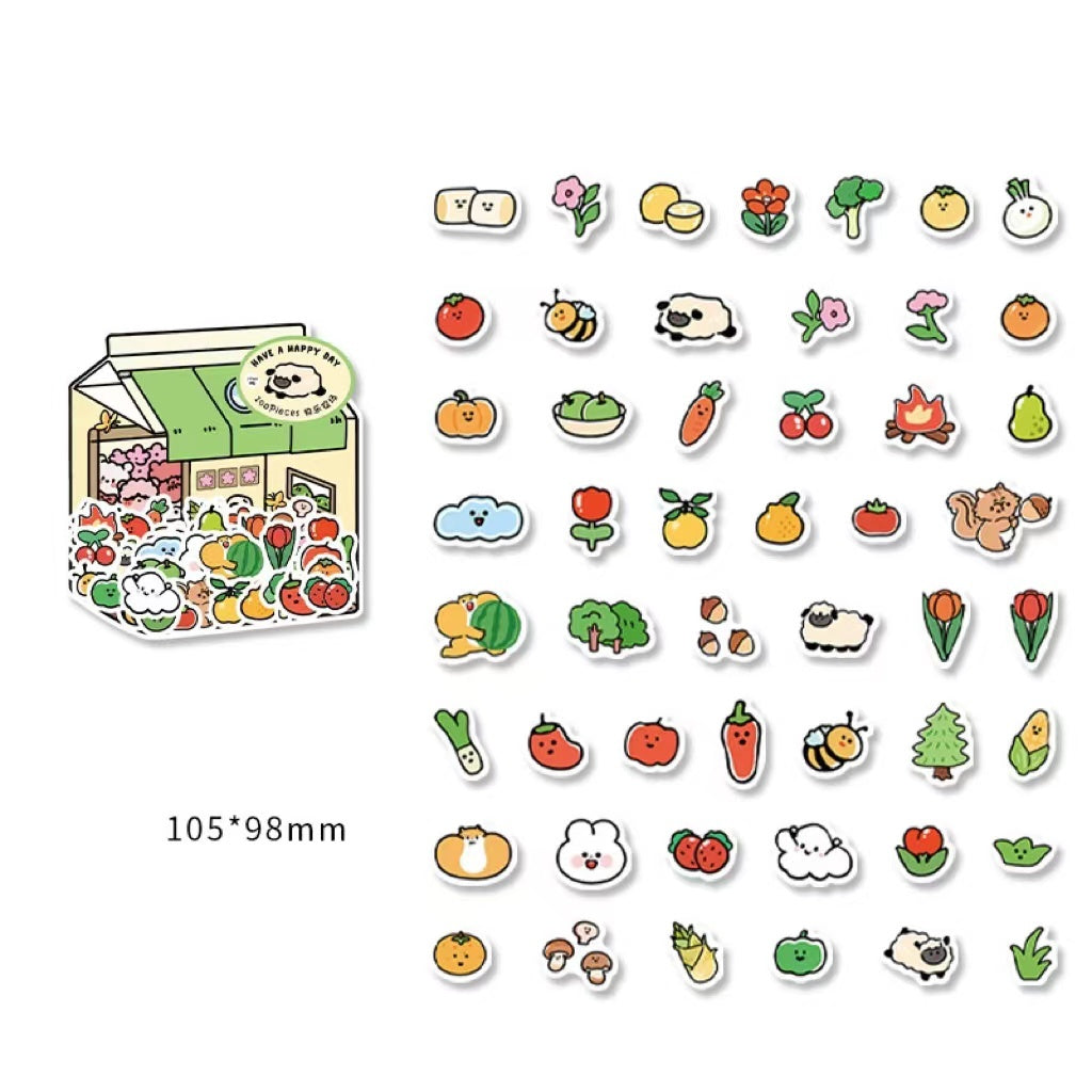 Sticker Pack Little Life Home Series Hand-painted Cartoon Hand Tent Stickers 100 Sheets