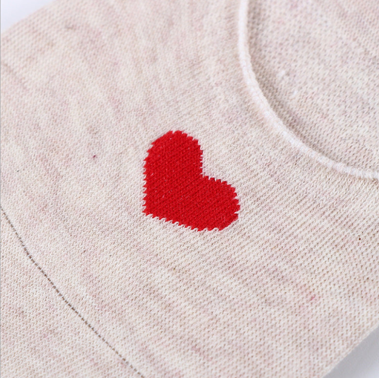Fashion Women's Love Invisible Shallow Cotton Socks