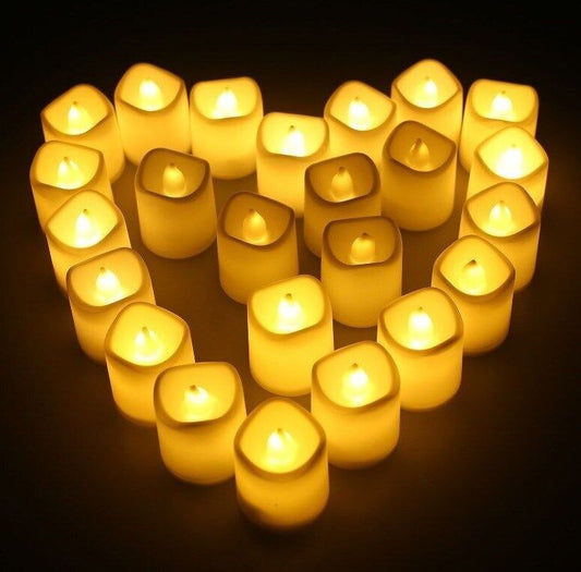 24PCS Led Tea Lights Candles LED FLAMELESS Battery Operated Wedding Party