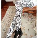 Women's Blue And White Porcelain Milk Silk Leggings Outerwear Ankle-length Pants