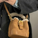 Autumn And Winter Lamb Wool Mini Bucket Bag