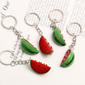 Simulation Three-dimensional Watermelon Piece Keychain Pendant