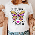 Fashion Printing Creative Color Lip Print Short Sleeve