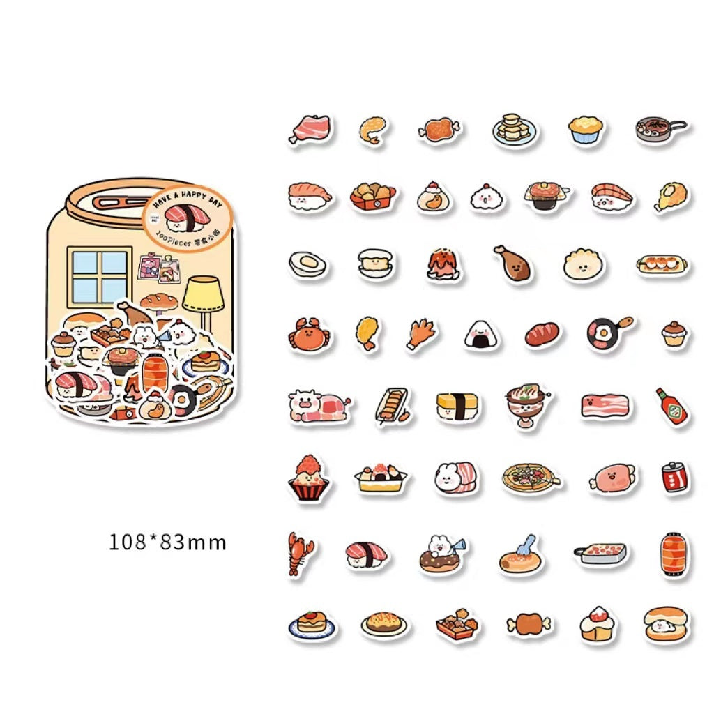 Sticker Pack Little Life Home Series Hand-painted Cartoon Hand Tent Stickers 100 Sheets