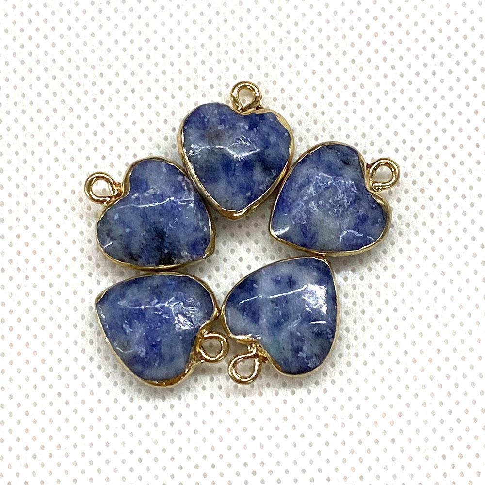 Natural Stone Faceted Malachite 15 X18mm Heart-shaped Tigereye Pendant