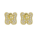 18K Brass Balloon Bubble Zircon Small Size Stud Earrings