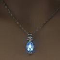 Glow-in-the-dark pineapple hollowed out DIY necklace