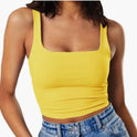 Women's Sleeveless Vest Square Collar Casual Top