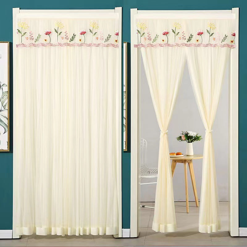 Punch-free Mosquito-proof Curtain Fabric Mesh Curtains Bedroom Lace Partition Four Seasons Household