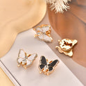 Women's Three-dimensional Butterfly Rhinestone Shirt Cufflinks