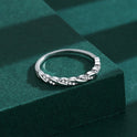 Niche High-grade 925 Sterling Silver Simple Micro Rhinestone Ring