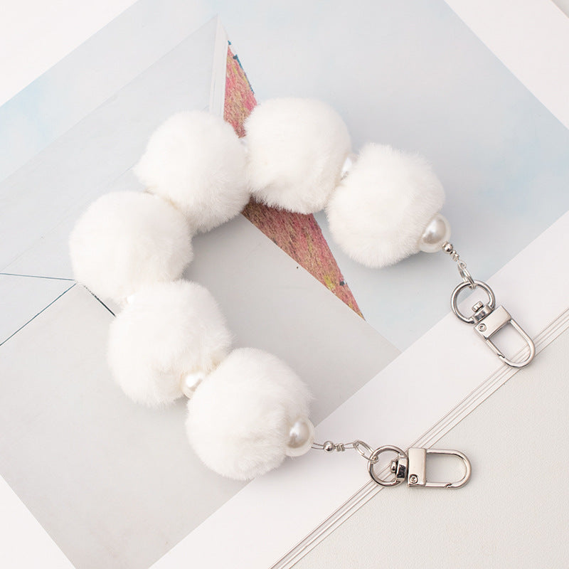 Plush Mobile Phone Lanyard Fur Ball