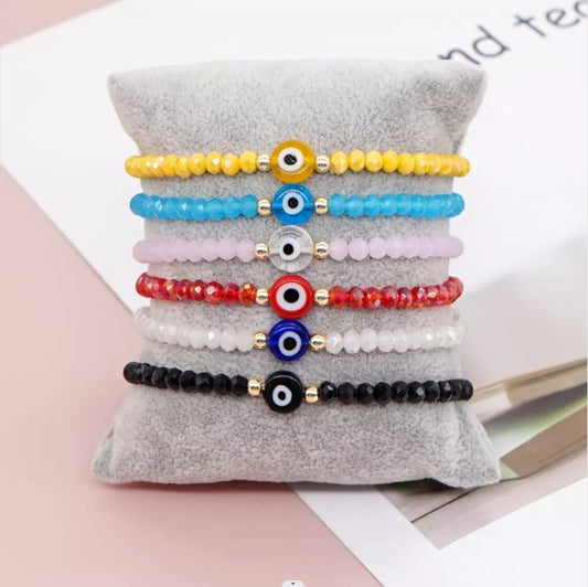 Multi-Color Fashion Cut Crystal Bracelet Simple