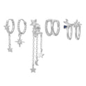 Light Luxury Fashion Style Earrings Tassel Female Seven Piece Set