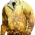 4-button Fashion Brand Casual Men's Printed Pullover Sweatshirt