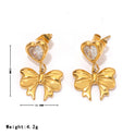 Fashion Love Butterfly Titanium Steel Ear Studs