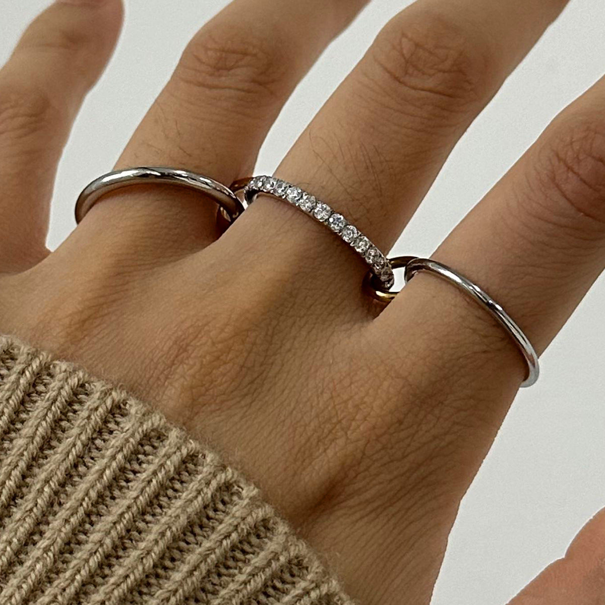 Twin High-grade Simple Bracelet Ring